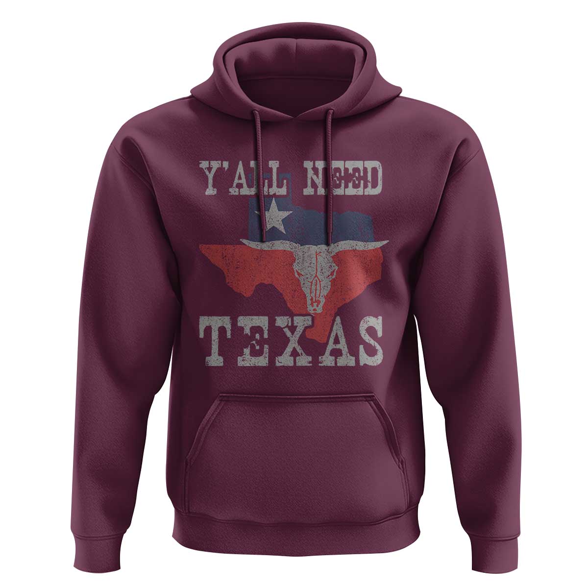 Yall Need Texas Hoodie State Map Vintage - Wonder Print Shop