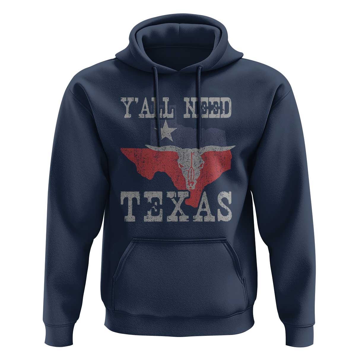 Yall Need Texas Hoodie State Map Vintage - Wonder Print Shop