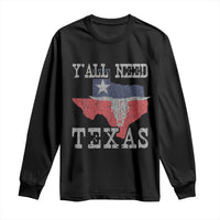 Yall Need Texas Long Sleeve Shirt State Map Vintage - Wonder Print Shop