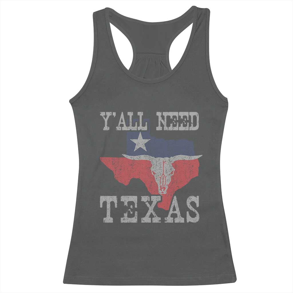 Yall Need Texas Racerback Tank Top State Map Vintage - Wonder Print Shop