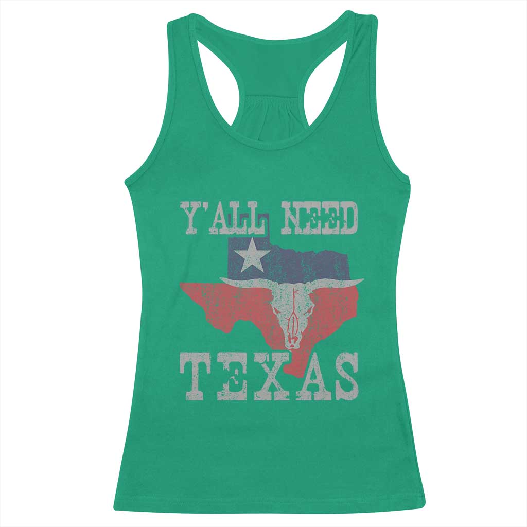 Yall Need Texas Racerback Tank Top State Map Vintage - Wonder Print Shop