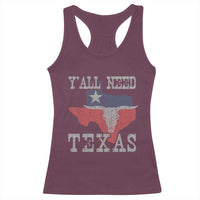 Yall Need Texas Racerback Tank Top State Map Vintage - Wonder Print Shop