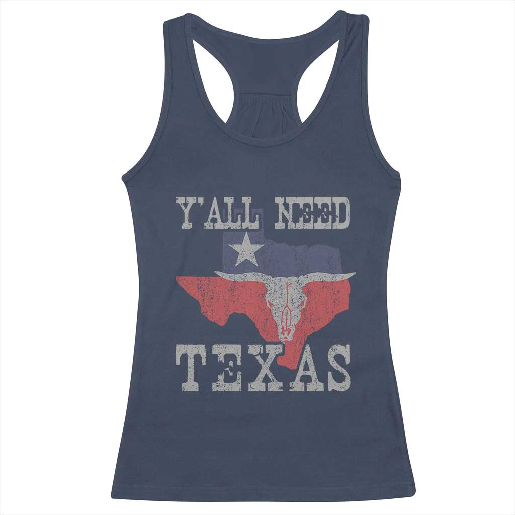 Yall Need Texas Racerback Tank Top State Map Vintage - Wonder Print Shop