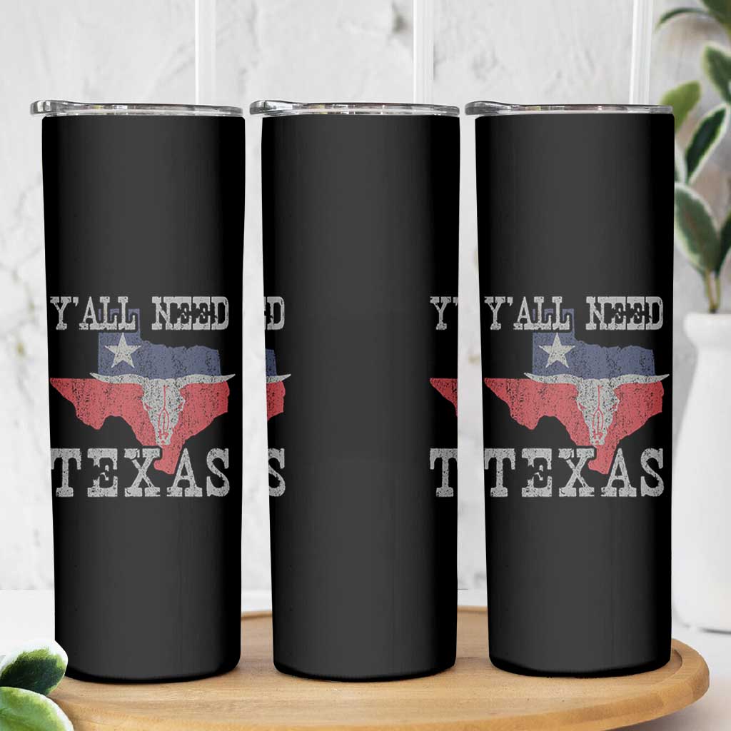 Yall Need Texas Skinny Tumbler State Map Vintage - Wonder Print Shop