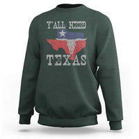 Yall Need Texas Sweatshirt State Map Vintage - Wonder Print Shop