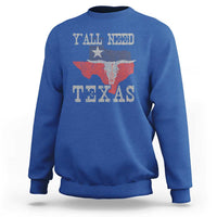Yall Need Texas Sweatshirt State Map Vintage - Wonder Print Shop