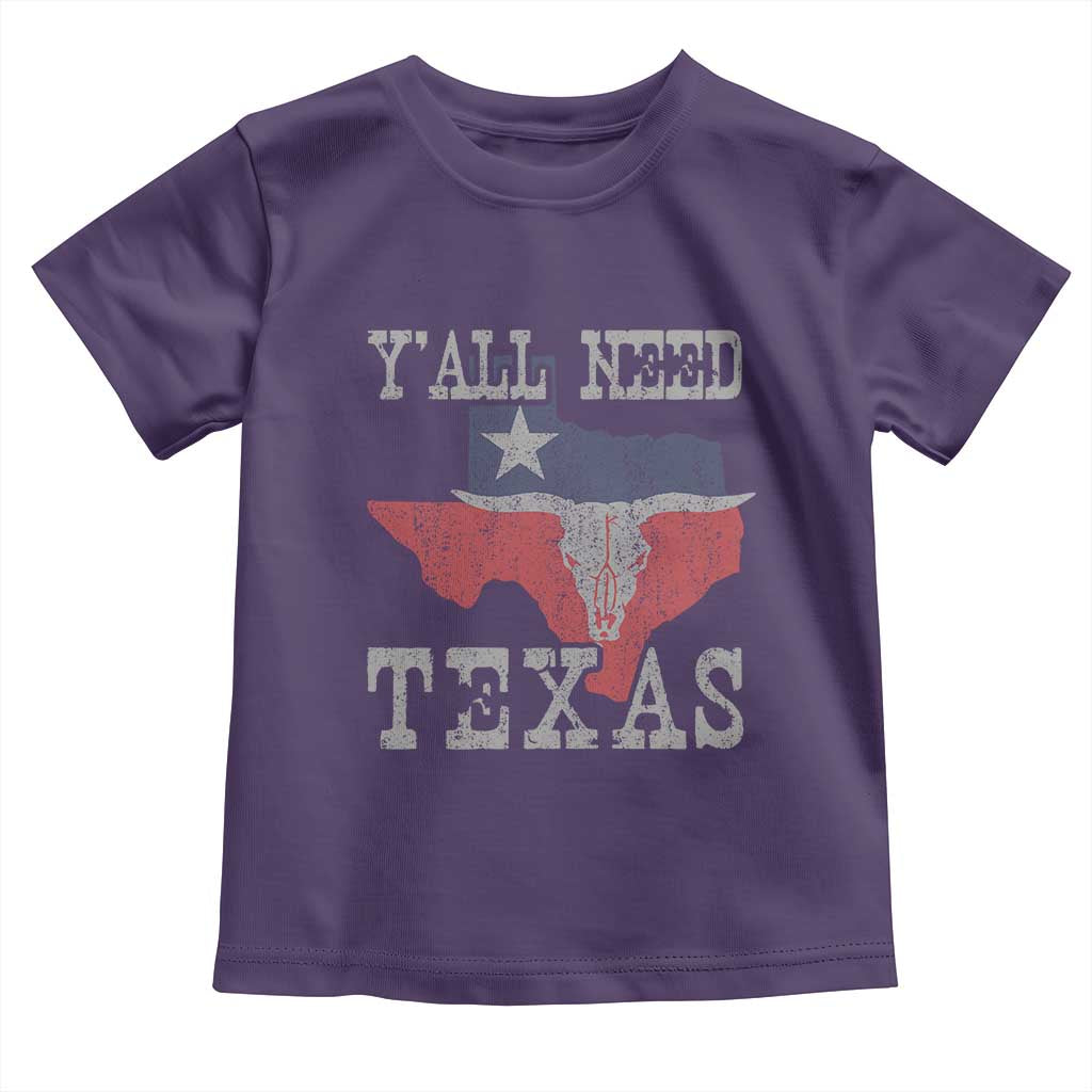 Yall Need Texas Toddler T Shirt State Map Vintage - Wonder Print Shop