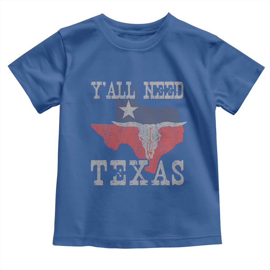 Yall Need Texas Toddler T Shirt State Map Vintage - Wonder Print Shop