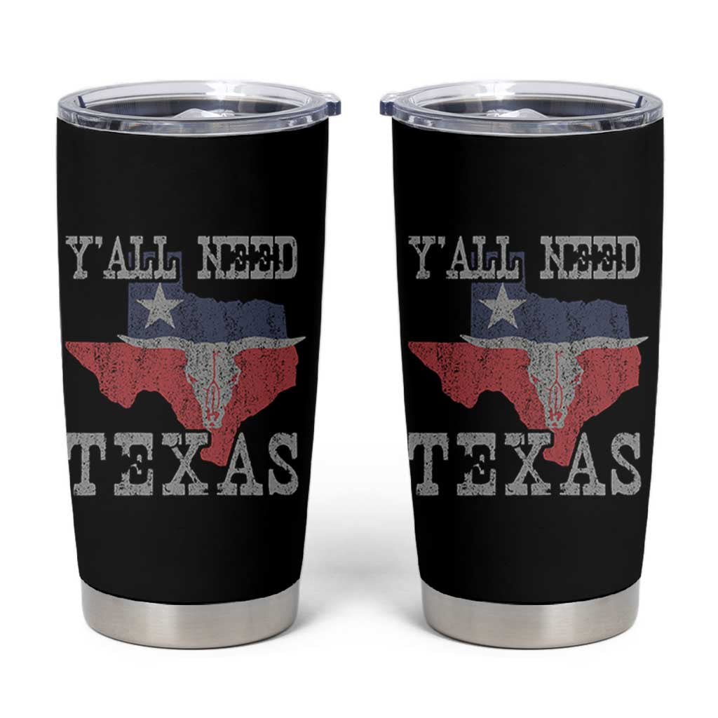 Yall Need Texas Tumbler Cup State Map Vintage - Wonder Print Shop