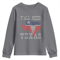 Yall Need Texas Youth Sweatshirt State Map Vintage - Wonder Print Shop
