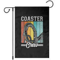 Vintage Rollercoaster Crew Garden Flag Family Roller Coaster Amusement Park