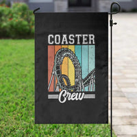 Vintage Rollercoaster Crew Garden Flag Family Roller Coaster Amusement Park