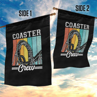 Vintage Rollercoaster Crew Garden Flag Family Roller Coaster Amusement Park