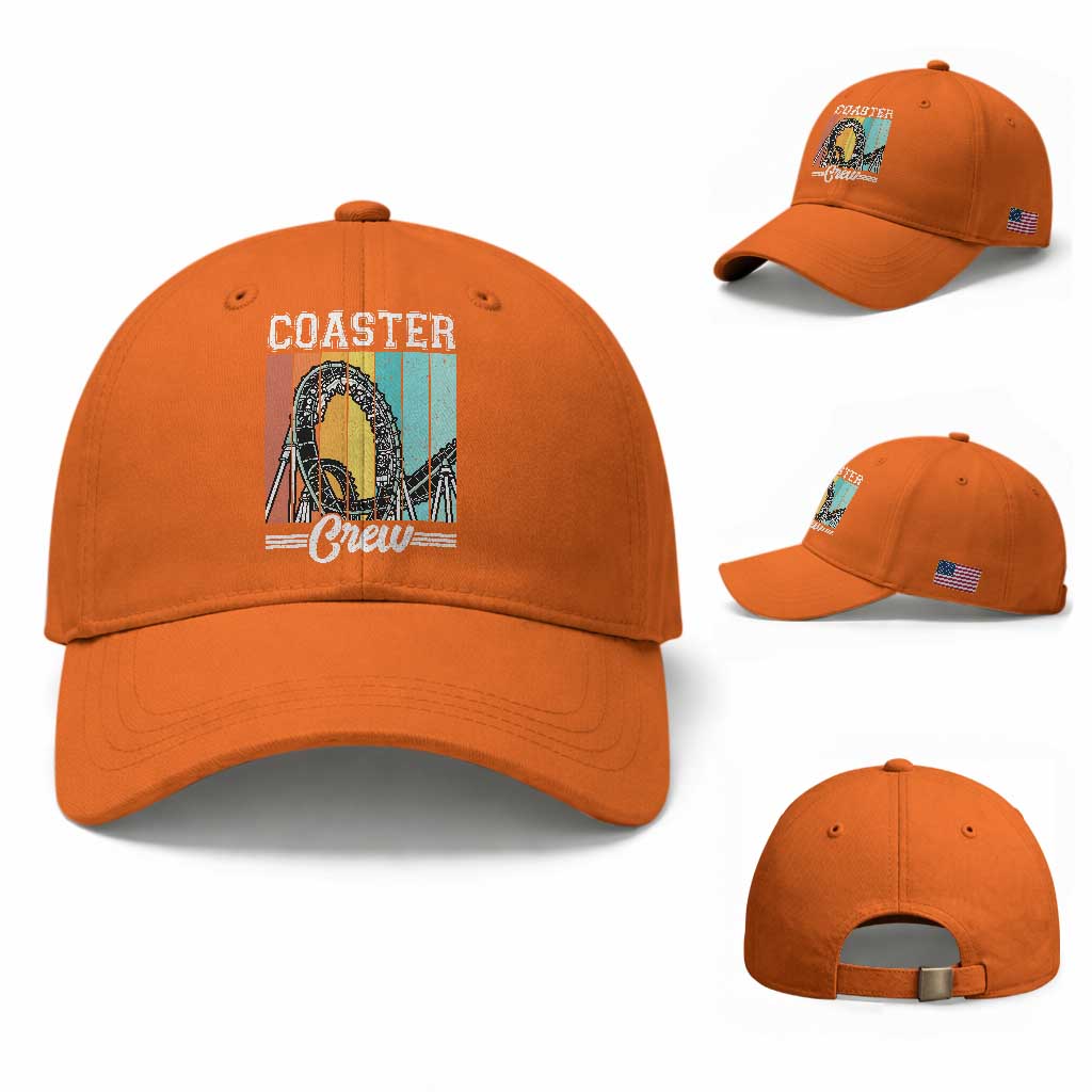 Vintage Rollercoaster Crew Baseball Cap Family Roller Coaster Amusement Park