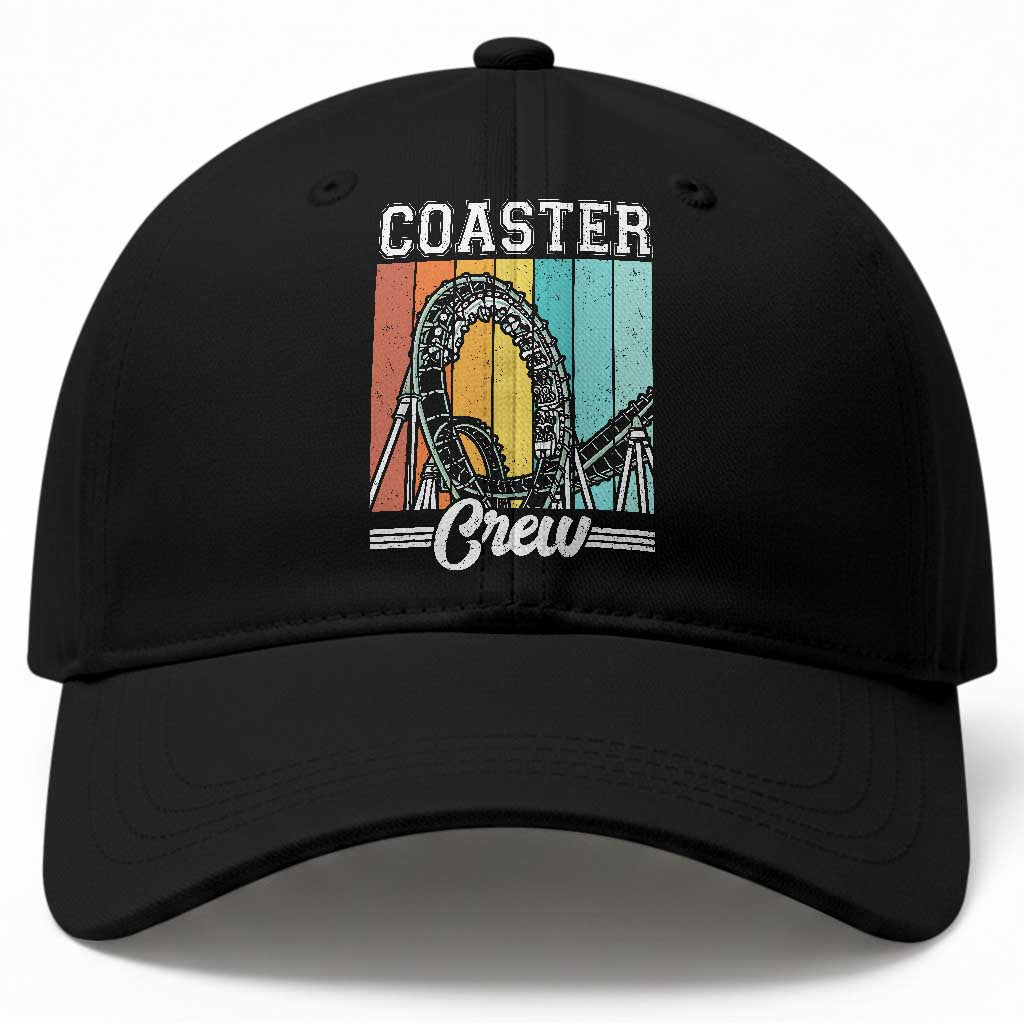 Vintage Rollercoaster Crew Baseball Cap Family Roller Coaster Amusement Park