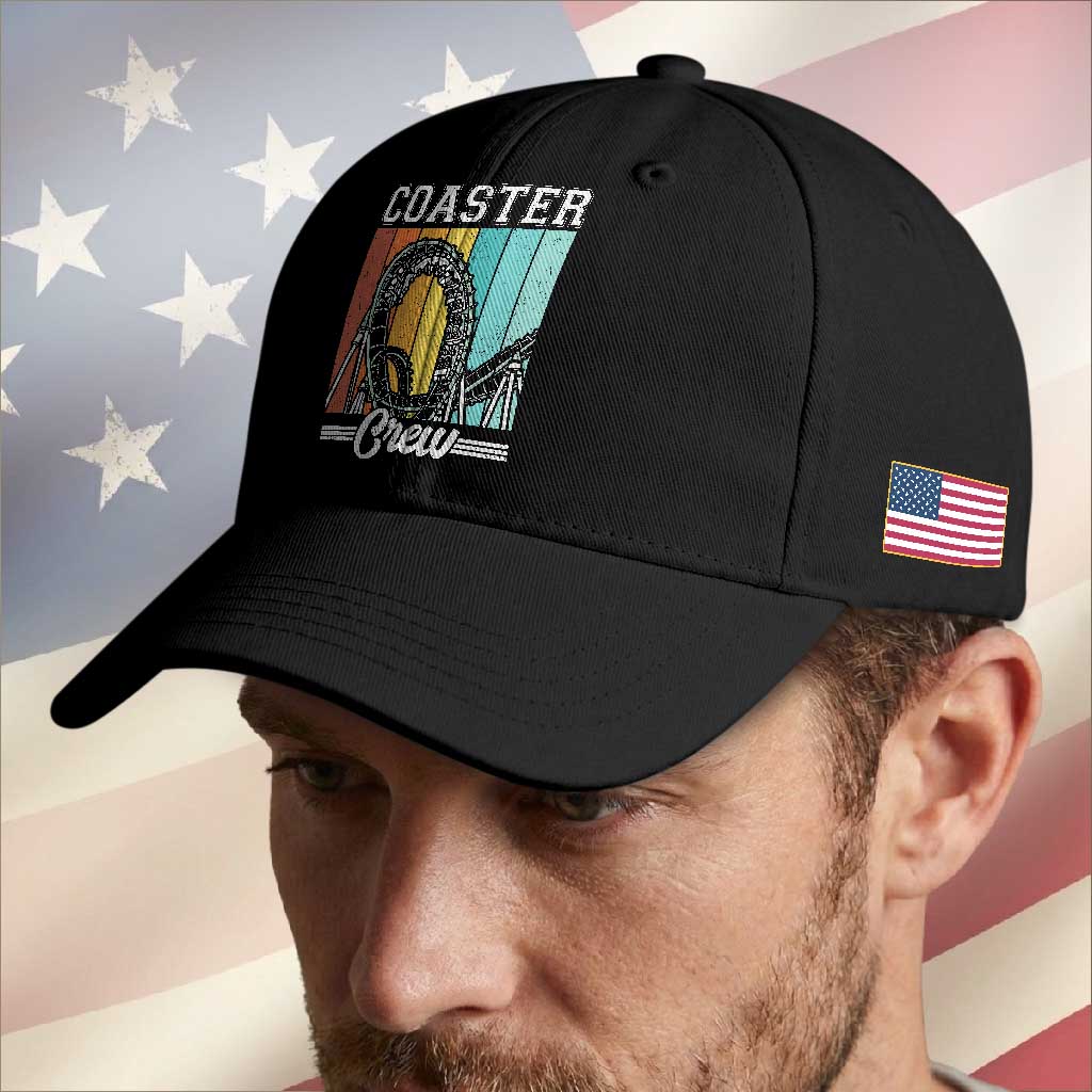 Vintage Rollercoaster Crew Baseball Cap Family Roller Coaster Amusement Park
