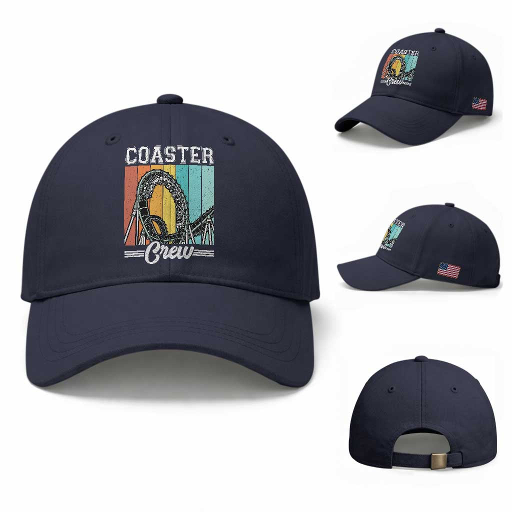 Vintage Rollercoaster Crew Baseball Cap Family Roller Coaster Amusement Park