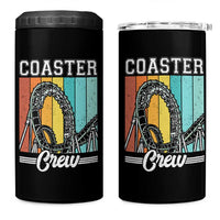 Vintage Rollercoaster Crew 4 in 1 Can Cooler Tumbler Family Roller Coaster Amusement Park
