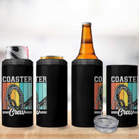 Vintage Rollercoaster Crew 4 in 1 Can Cooler Tumbler Family Roller Coaster Amusement Park