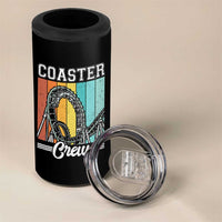 Vintage Rollercoaster Crew 4 in 1 Can Cooler Tumbler Family Roller Coaster Amusement Park