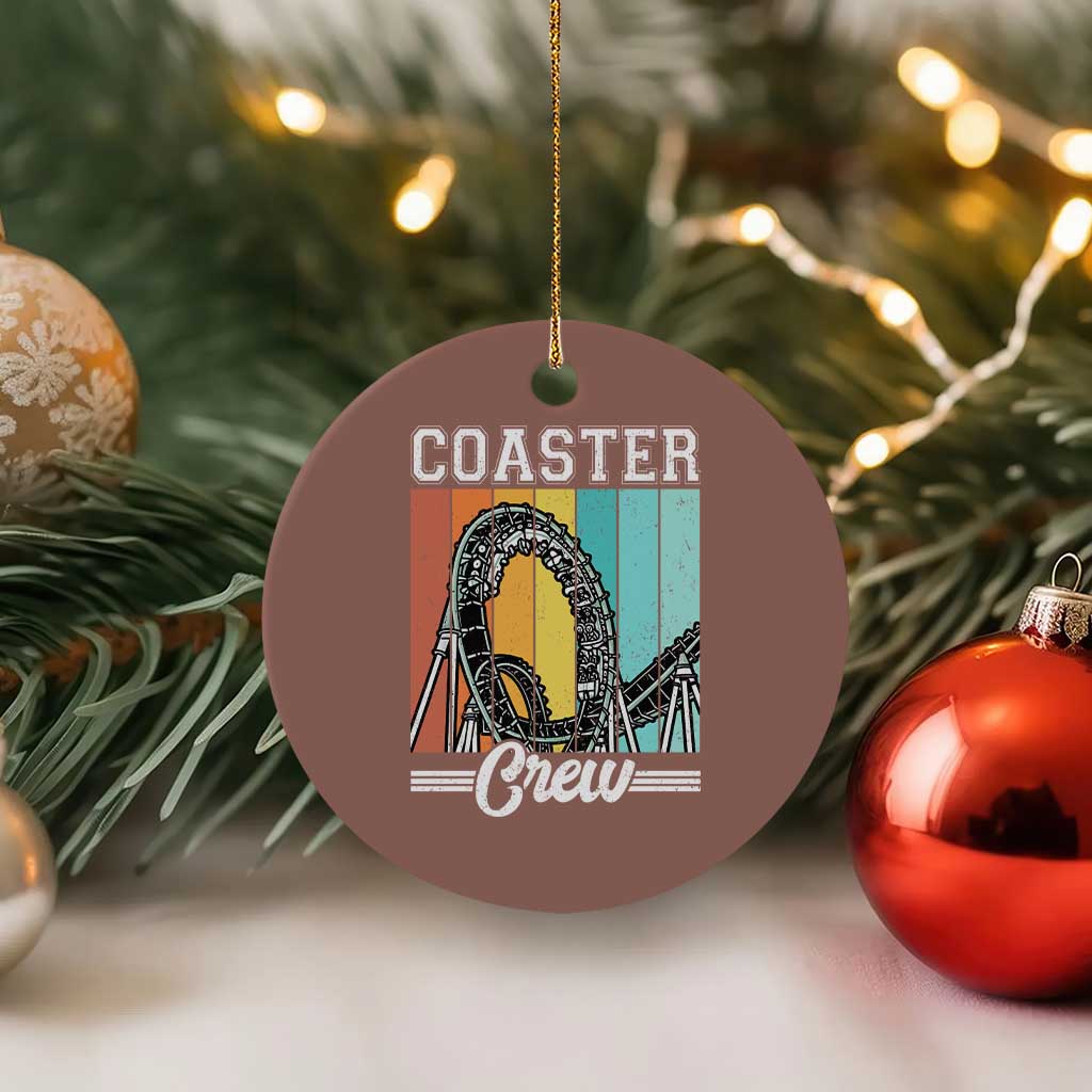 Vintage Rollercoaster Crew Ceramic Ornament Family Roller Coaster Amusement Park