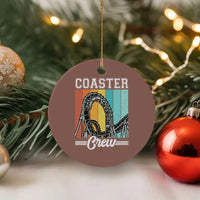 Vintage Rollercoaster Crew Ceramic Ornament Family Roller Coaster Amusement Park