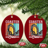 Vintage Rollercoaster Crew Ceramic Ornament Family Roller Coaster Amusement Park