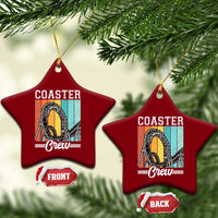 Vintage Rollercoaster Crew Ceramic Ornament Family Roller Coaster Amusement Park
