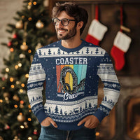 Vintage Rollercoaster Crew Ugly Christmas Sweater Family Roller Coaster Amusement Park
