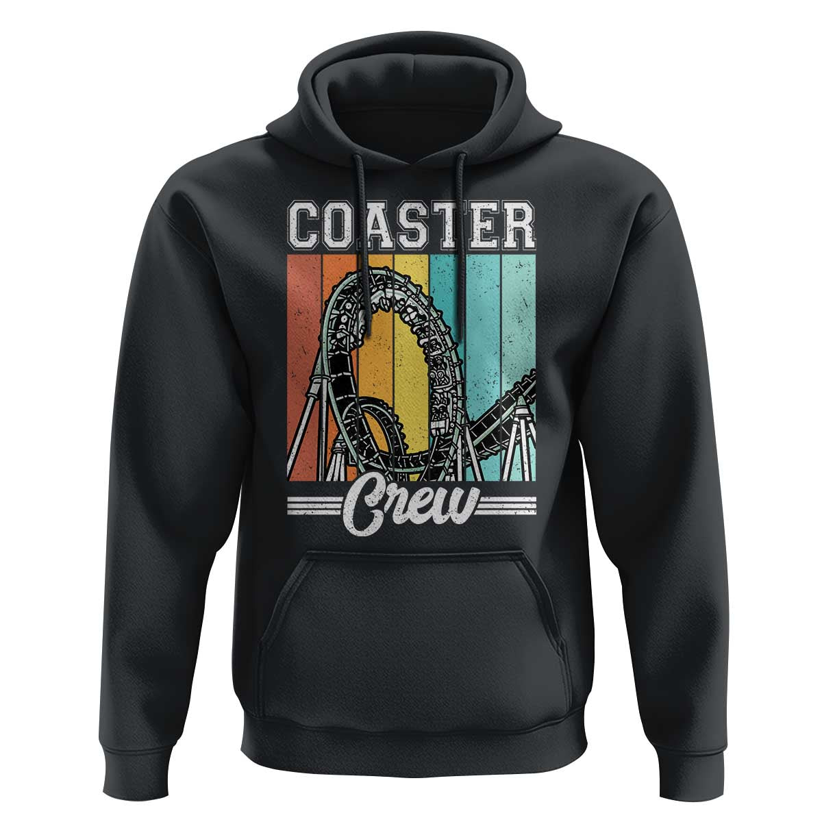 Vintage Rollercoaster Crew Hoodie Family Roller Coaster Amusement Park