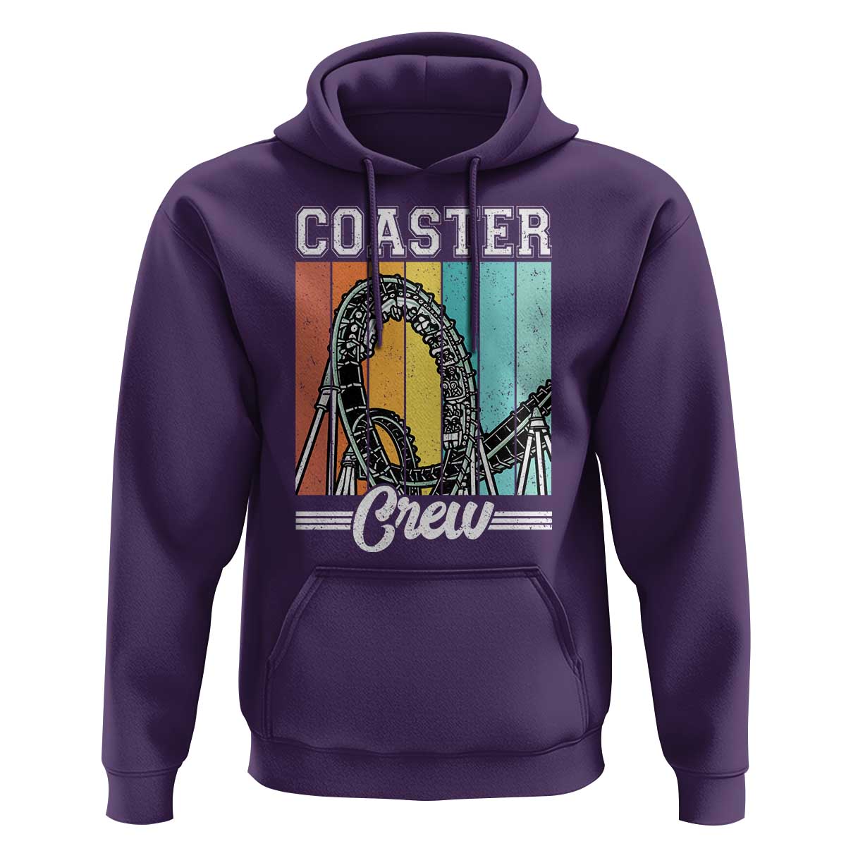 Vintage Rollercoaster Crew Hoodie Family Roller Coaster Amusement Park