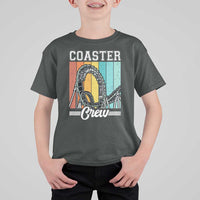 Vintage Rollercoaster Crew T Shirt For Kid Family Roller Coaster Amusement Park