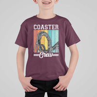 Vintage Rollercoaster Crew T Shirt For Kid Family Roller Coaster Amusement Park