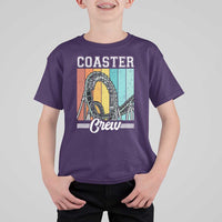 Vintage Rollercoaster Crew T Shirt For Kid Family Roller Coaster Amusement Park