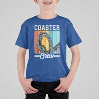Vintage Rollercoaster Crew T Shirt For Kid Family Roller Coaster Amusement Park