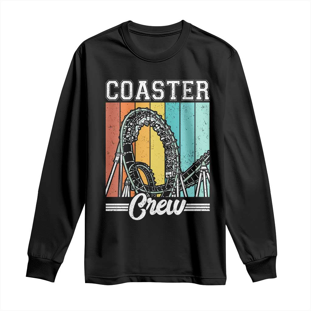 Vintage Rollercoaster Crew Long Sleeve Shirt Family Roller Coaster Amusement Park