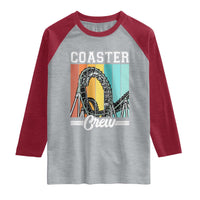 Vintage Rollercoaster Crew Raglan Shirt Family Roller Coaster Amusement Park