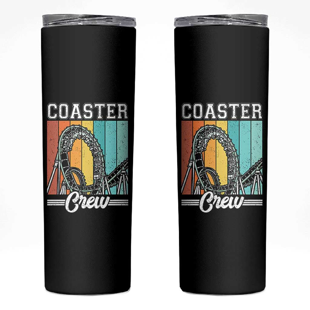 Vintage Rollercoaster Crew Skinny Tumbler Family Roller Coaster Amusement Park