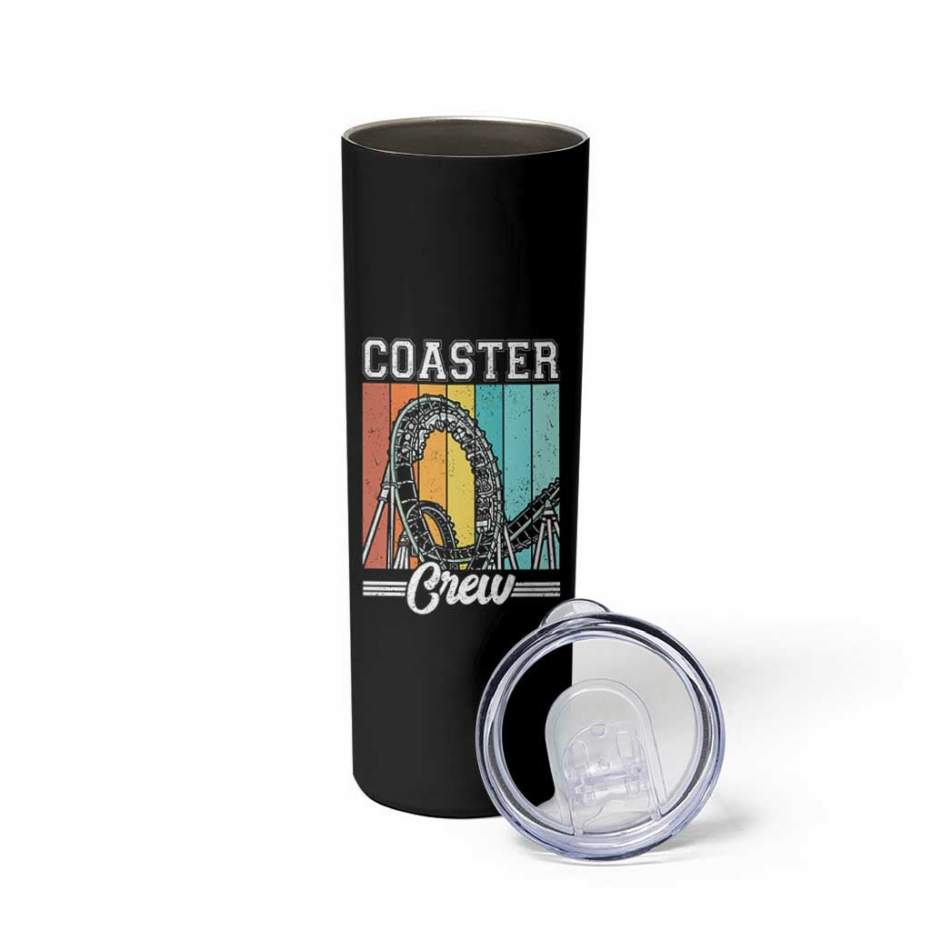 Vintage Rollercoaster Crew Skinny Tumbler Family Roller Coaster Amusement Park