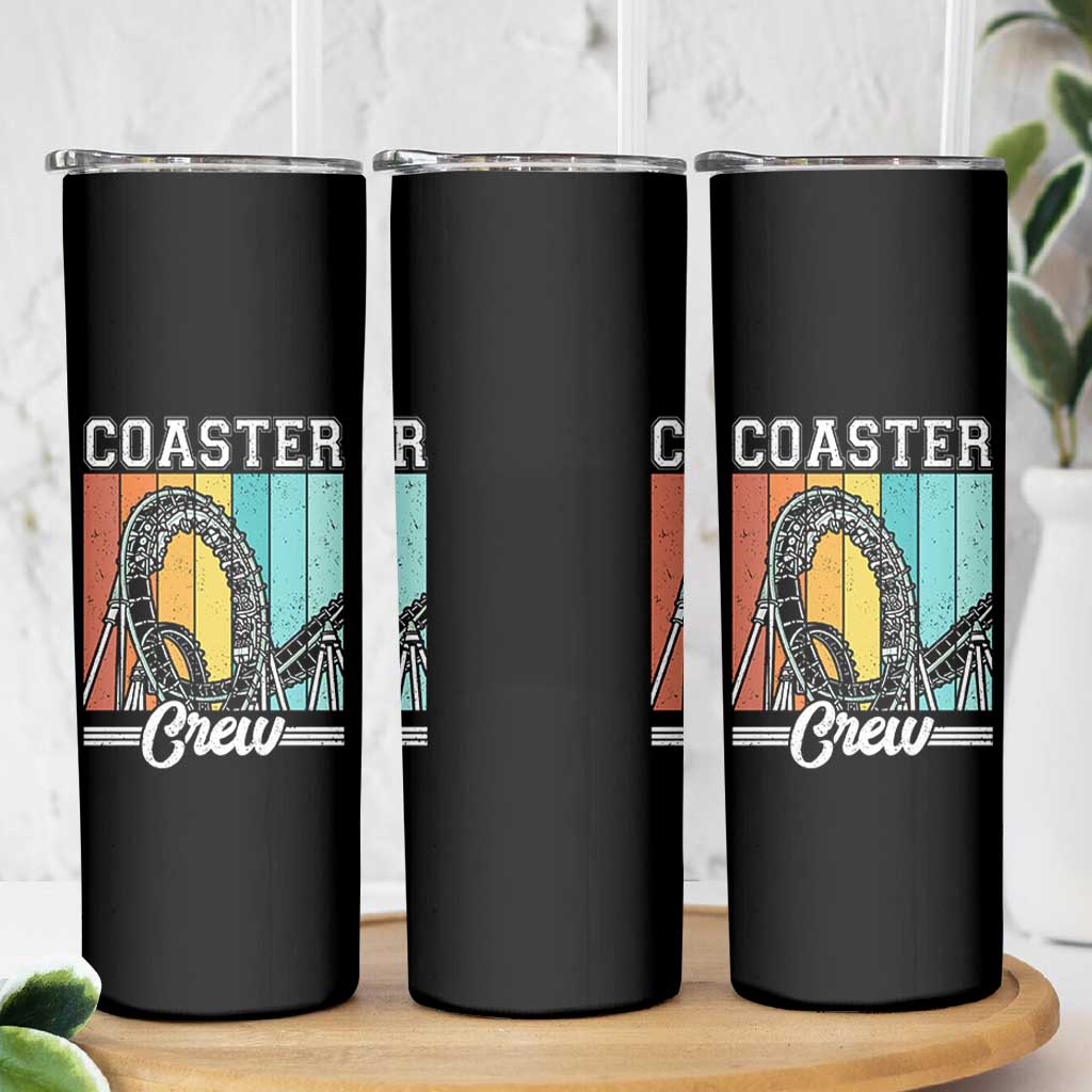 Vintage Rollercoaster Crew Skinny Tumbler Family Roller Coaster Amusement Park