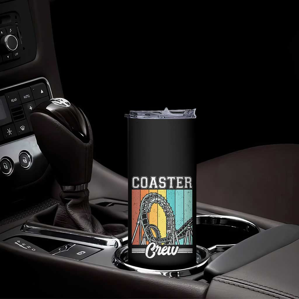 Vintage Rollercoaster Crew Skinny Tumbler Family Roller Coaster Amusement Park