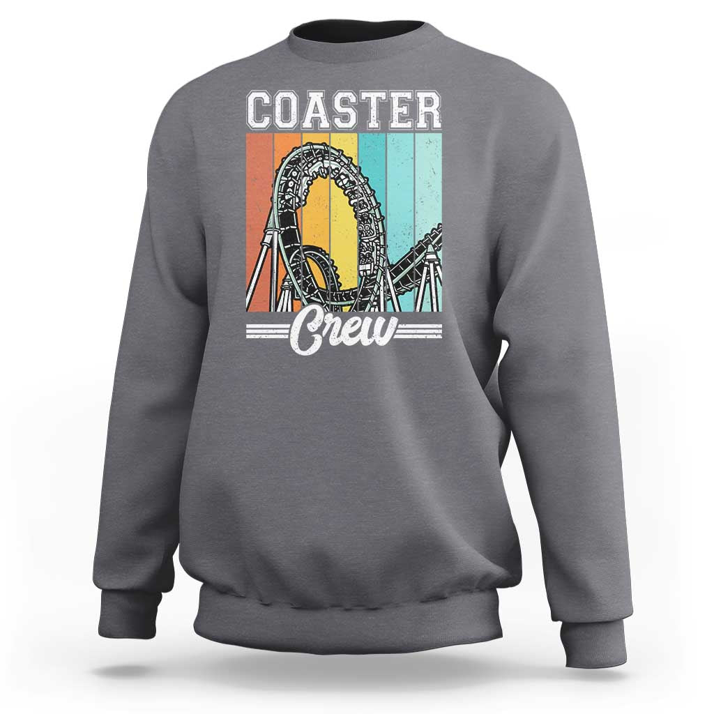 Vintage Rollercoaster Crew Sweatshirt Family Roller Coaster Amusement Park