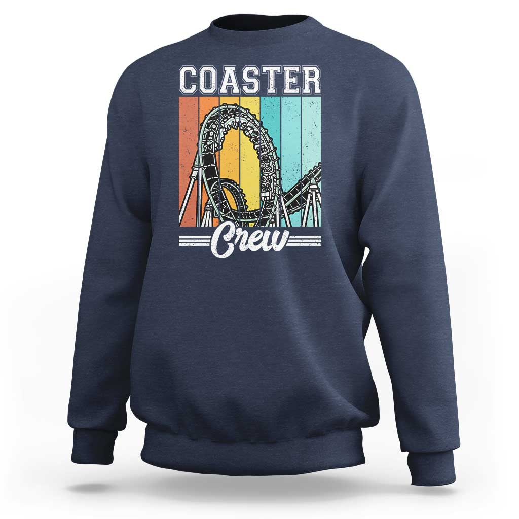 Vintage Rollercoaster Crew Sweatshirt Family Roller Coaster Amusement Park