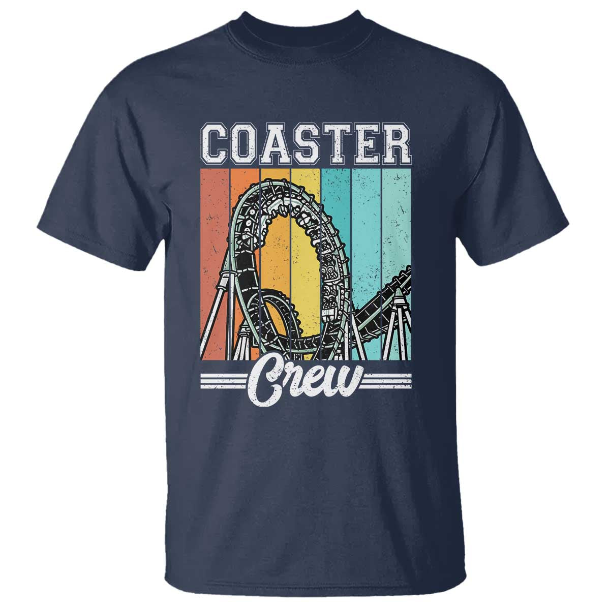 Vintage Rollercoaster Crew T Shirt Family Roller Coaster Amusement Park