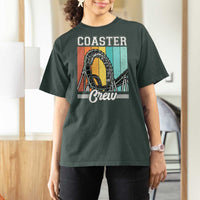 Vintage Rollercoaster Crew T Shirt For Women Family Roller Coaster Amusement Park