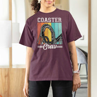 Vintage Rollercoaster Crew T Shirt For Women Family Roller Coaster Amusement Park