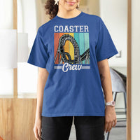 Vintage Rollercoaster Crew T Shirt For Women Family Roller Coaster Amusement Park