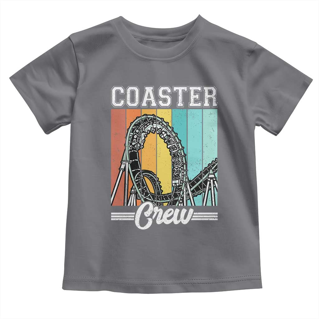 Vintage Rollercoaster Crew Toddler T Shirt Family Roller Coaster Amusement Park