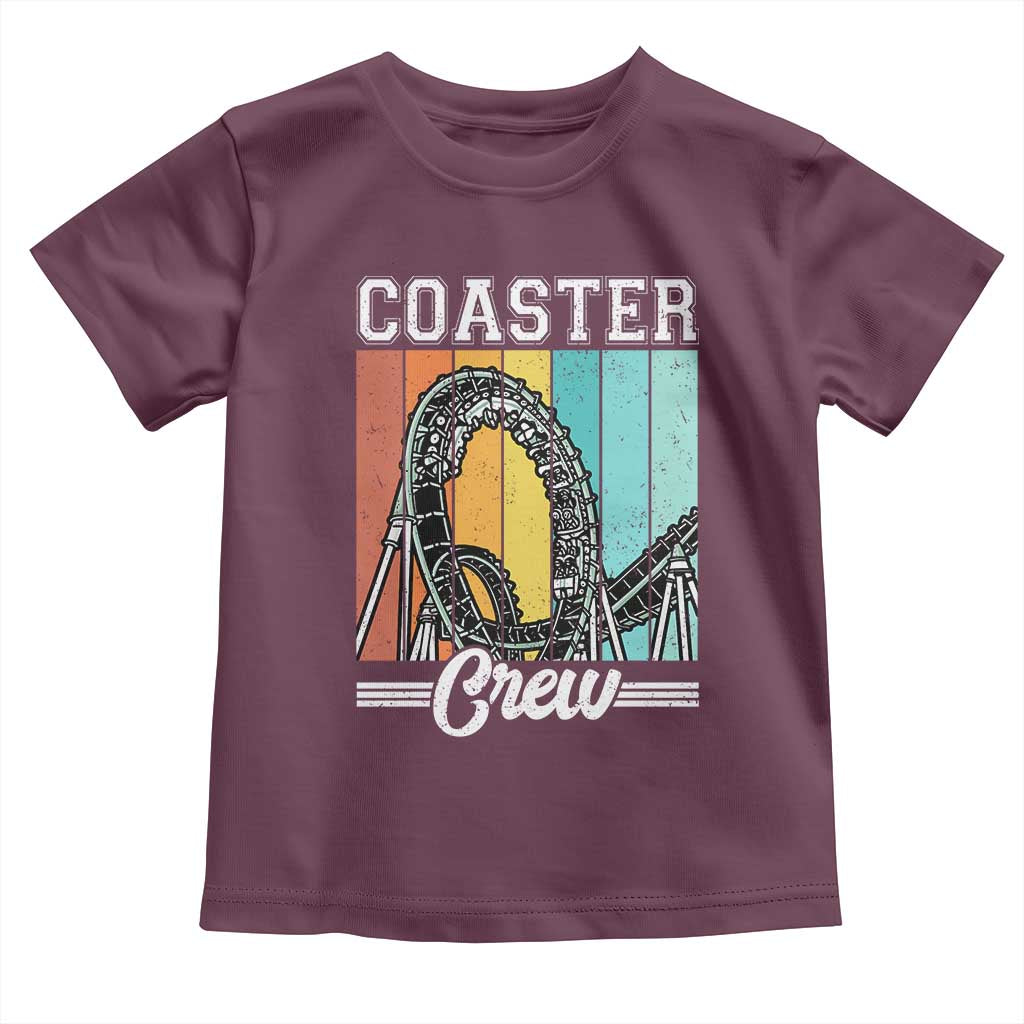 Vintage Rollercoaster Crew Toddler T Shirt Family Roller Coaster Amusement Park