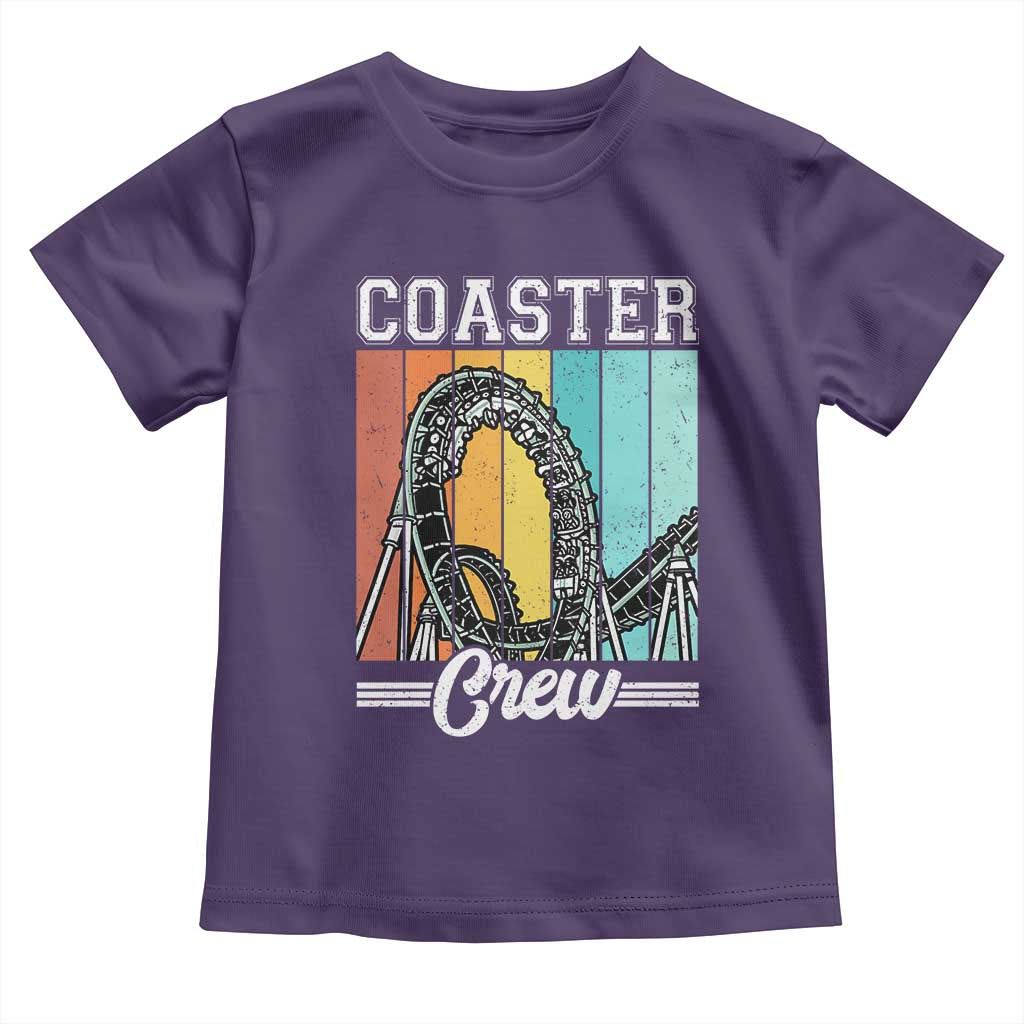 Vintage Rollercoaster Crew Toddler T Shirt Family Roller Coaster Amusement Park